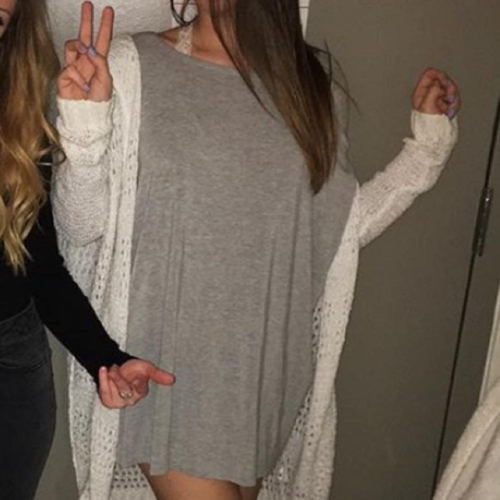 Grey long sleeve dress